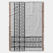 Keffiyeh Symbool van het Palestijnse Verzetspatroo Deken (Voorkant Verticaal)