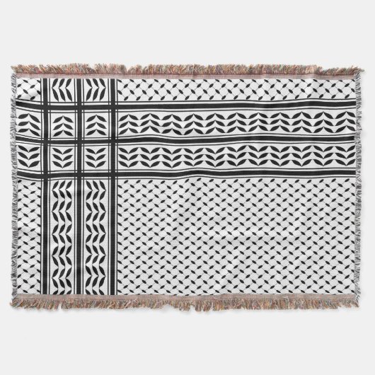 Keffiyeh Symbool van het Palestijnse Verzetspatroo Deken (Voorkant)