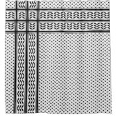 Keffiyeh Symbool van het Palestijnse Verzetspatroo Douchegordijn (Voorkant)