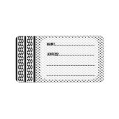 Keffiyeh Symbool van het Palestijnse Verzetspatroo Etiket (Voorkant)