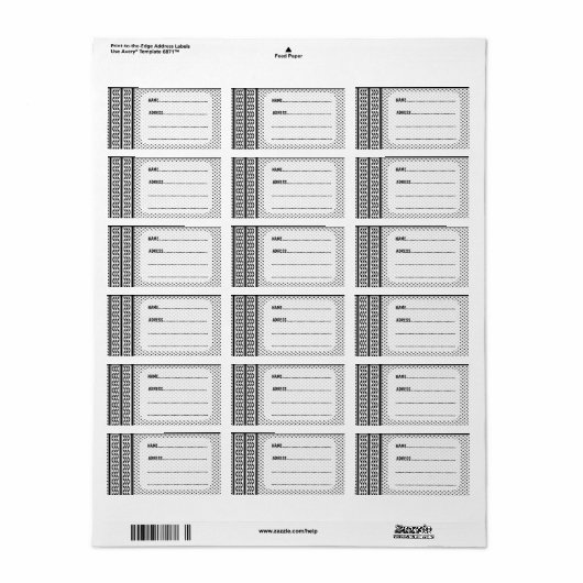 Keffiyeh Symbool van het Palestijnse Verzetspatroo Etiket (Full Sheet)