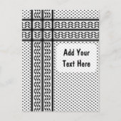 Keffiyeh Symbool van het Palestijnse Verzetspatroo Feestdagenkaart (Voorkant)