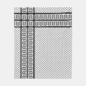 Keffiyeh Symbool van het Palestijnse Verzetspatroo Fleece Deken (Voorkant)