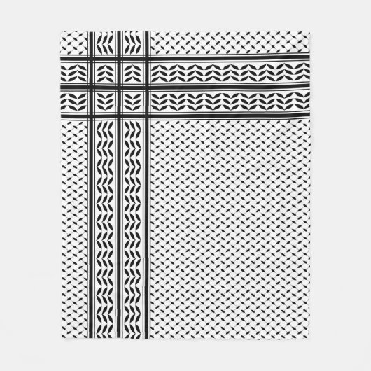 Keffiyeh Symbool van het Palestijnse Verzetspatroo Fleece Deken (Voorkant)