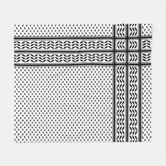 Keffiyeh Symbool van het Palestijnse Verzetspatroo Fleece Deken (Voorkant (Horizontaal))