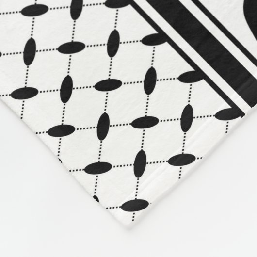 Keffiyeh Symbool van het Palestijnse Verzetspatroo Fleece Deken (Hoek)