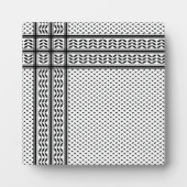 Keffiyeh Symbool van het Palestijnse Verzetspatroo Fotoplaat (Voorkant)