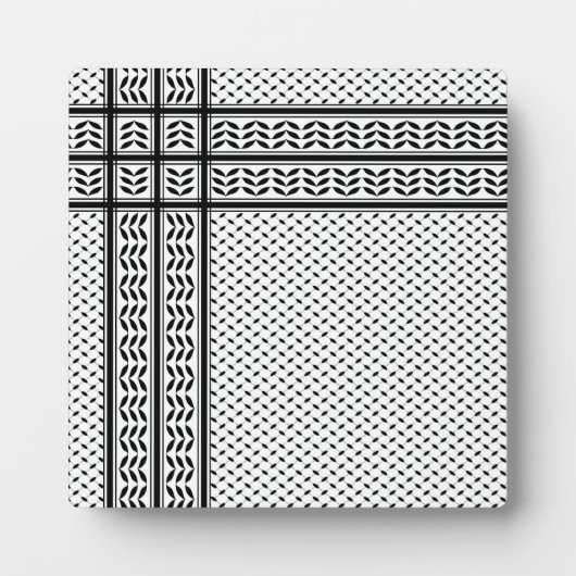 Keffiyeh Symbool van het Palestijnse Verzetspatroo Fotoplaat (Voorkant)