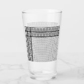 Keffiyeh Symbool van het Palestijnse Verzetspatroo Glas (Achterkant)
