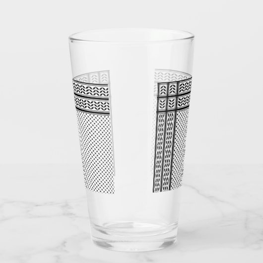 Keffiyeh Symbool van het Palestijnse Verzetspatroo Glas (Rechts)