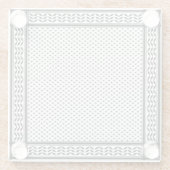 Keffiyeh Symbool van het Palestijnse Verzetspatroo Glazen Onderzetter (Achterkant)