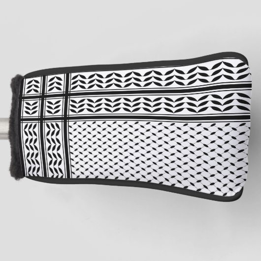 Keffiyeh Symbool van het Palestijnse Verzetspatroo Golfheadcover (Voorkant)