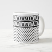 Keffiyeh Symbool van het Palestijnse Verzetspatroo Grote Koffiekop (Voorkant rechts)
