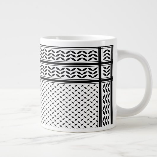 Keffiyeh Symbool van het Palestijnse Verzetspatroo Grote Koffiekop (Rechts)