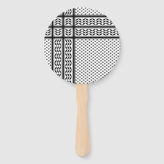 Keffiyeh Symbool van het Palestijnse Verzetspatroo Handwaaier (Achterkant)