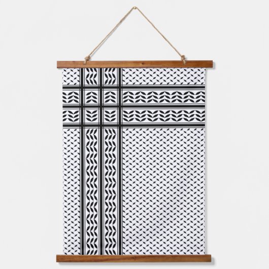 Keffiyeh Symbool van het Palestijnse Verzetspatroo Hangend Wandkleed (Voorkant)