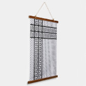 Keffiyeh Symbool van het Palestijnse Verzetspatroo Hangend Wandkleed (Gebogen)