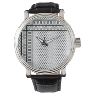 Keffiyeh Symbool van het Palestijnse Verzetspatroo Horloge