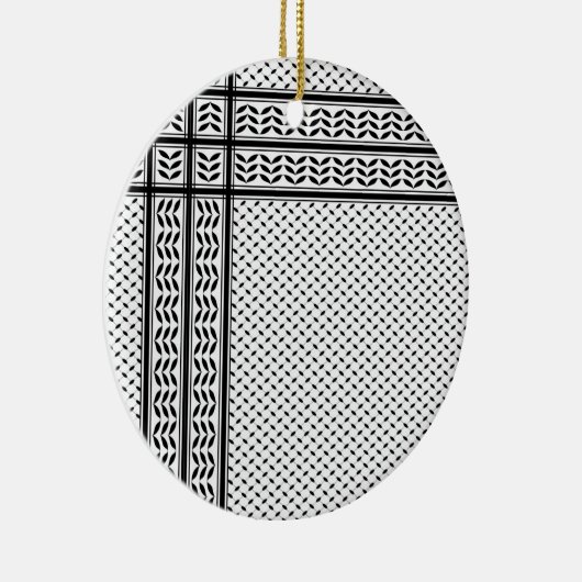 Keffiyeh Symbool van het Palestijnse Verzetspatroo Keramisch Ornament (Rechts)