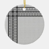 Keffiyeh Symbool van het Palestijnse Verzetspatroo Keramisch Ornament (Voorkant)
