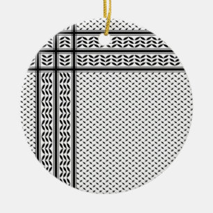Keffiyeh Symbool van het Palestijnse Verzetspatroo Keramisch Ornament