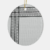 Keffiyeh Symbool van het Palestijnse Verzetspatroo Keramisch Ornament (Links)