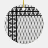Keffiyeh Symbool van het Palestijnse Verzetspatroo Keramisch Ornament (Achterkant)