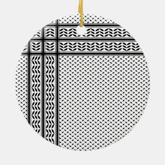 Keffiyeh Symbool van het Palestijnse Verzetspatroo Keramisch Ornament (Achterkant)