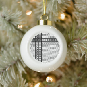 Keffiyeh Symbool van het Palestijnse Verzetspatroo Keramische Bal Ornament