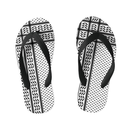 Keffiyeh Symbool van het Palestijnse Verzetspatroo Kinder Teenslippers (Voetbed)