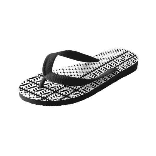 Keffiyeh Symbool van het Palestijnse Verzetspatroo Kinder Teenslippers (Schuin)