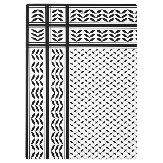 Keffiyeh Symbool van het Palestijnse Verzetspatroo Klembord (Achterkant)