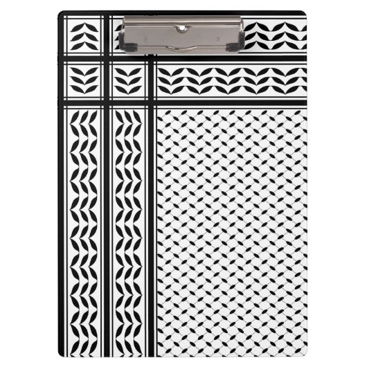 Keffiyeh Symbool van het Palestijnse Verzetspatroo Klembord (Voorkant)