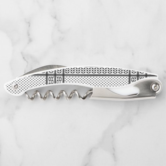 Keffiyeh Symbool van het Palestijnse Verzetspatroo Kurkentrekker (Achterkant)