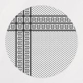 Keffiyeh Symbool van het Palestijnse Verzetspatroo Labels (Design 1)