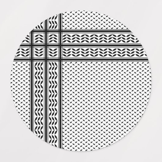 Keffiyeh Symbool van het Palestijnse Verzetspatroo Labels (Design 1)
