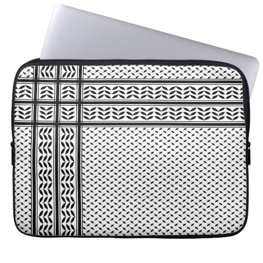 Keffiyeh Symbool van het Palestijnse Verzetspatroo Laptop Sleeve (Voorkant)