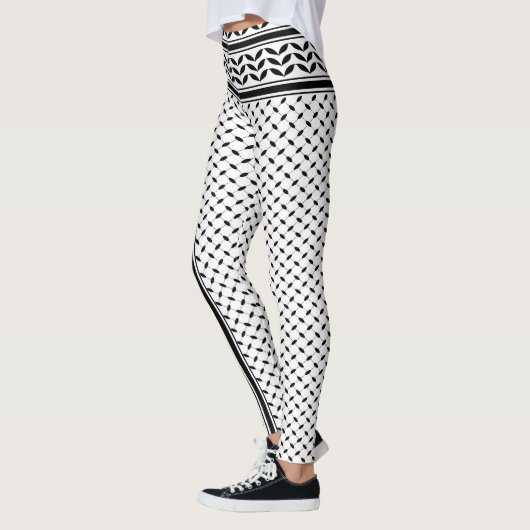 Keffiyeh Symbool van het Palestijnse Verzetspatroo Leggings (Links)