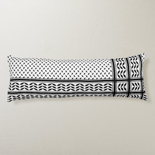 Keffiyeh Symbool van het Palestijnse Verzetspatroo Lichaamskussen (Achterkant)