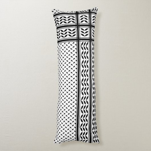 Keffiyeh Symbool van het Palestijnse Verzetspatroo Lichaamskussen (Achterkant (Verticaal))