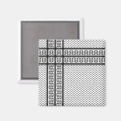 Keffiyeh Symbool van het Palestijnse Verzetspatroo Magneet (Voorkant / Achterkant)