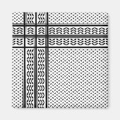 Keffiyeh Symbool van het Palestijnse Verzetspatroo Magneet (Voorkant)