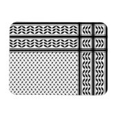Keffiyeh Symbool van het Palestijnse Verzetspatroo Magneet (Horizontaal)