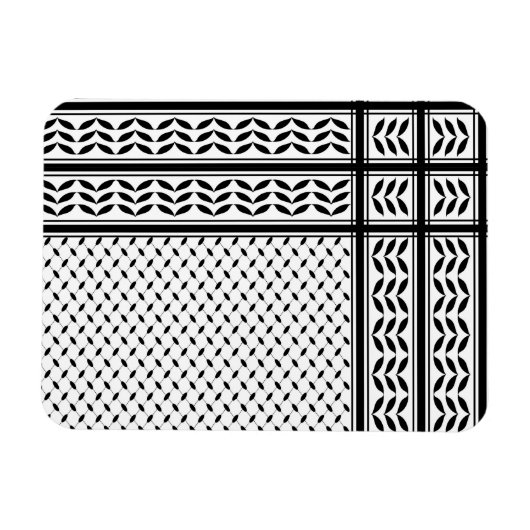 Keffiyeh Symbool van het Palestijnse Verzetspatroo Magneet (Horizontaal)