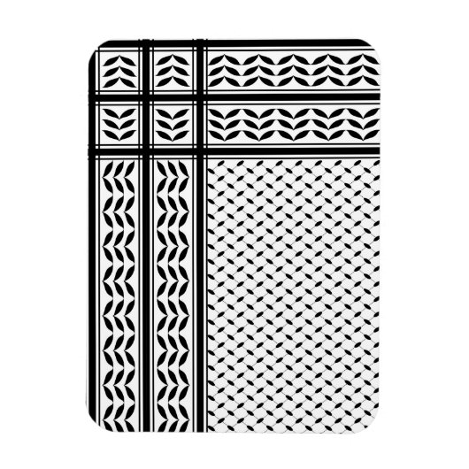 Keffiyeh Symbool van het Palestijnse Verzetspatroo Magneet (Verticaal)