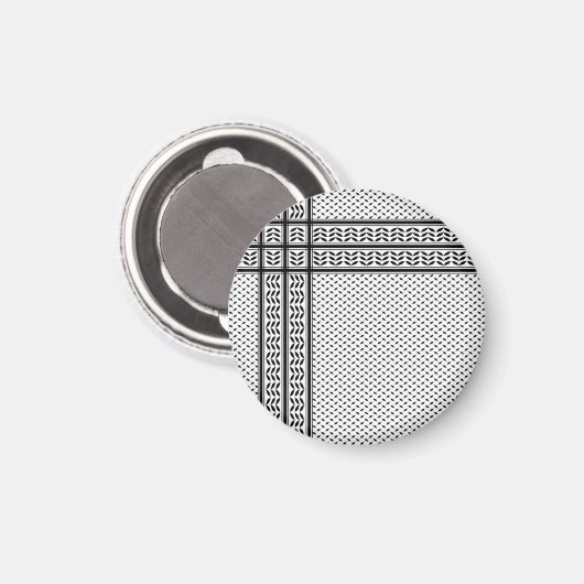 Keffiyeh Symbool van het Palestijnse Verzetspatroo Magneet (Voorkant / Achterkant)