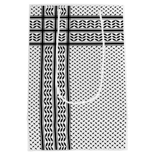 Keffiyeh Symbool van het Palestijnse Verzetspatroo Medium Cadeauzakje (Achterkant)