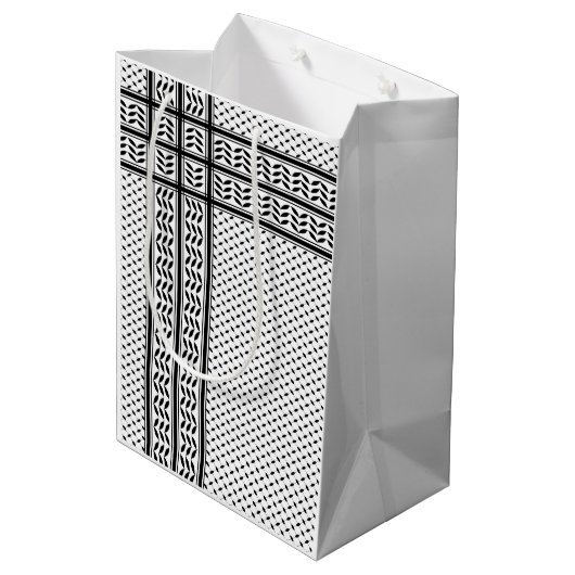 Keffiyeh Symbool van het Palestijnse Verzetspatroo Medium Cadeauzakje (Achterkant Gekanteld)