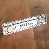 Keffiyeh Symbool van het Palestijnse Verzetspatroo Naambordje (Zijkant)