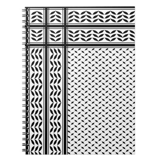 Keffiyeh Symbool van het Palestijnse Verzetspatroo Notitieboek (Voorkant)